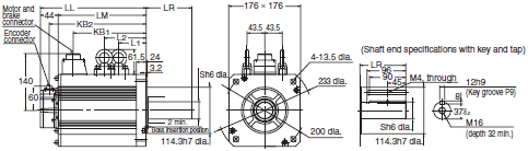 R88M-K, R88D-KN[]-ECT Dimensions 88 