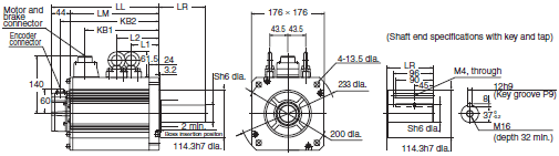 R88M-K, R88D-KN[]-ECT Dimensions 101 