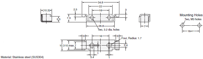 E3NX-CA Dimensions 12