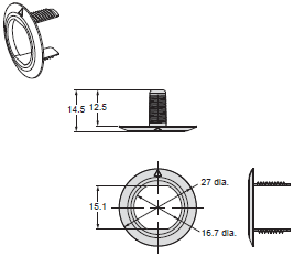 E3FA, E3RA, E3FB, E3RB Dimensions 17