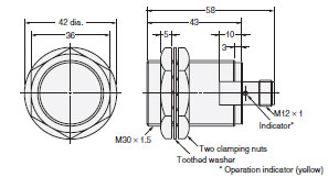 E2EM Dimensions 20 E2EM-X15C[]-M1_Dim