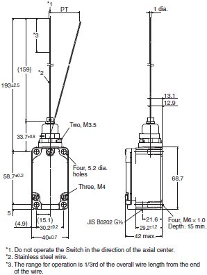 WL-N / WL Dimensions 70 