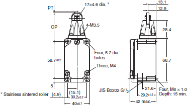 WL-N / WL Dimensions 106 