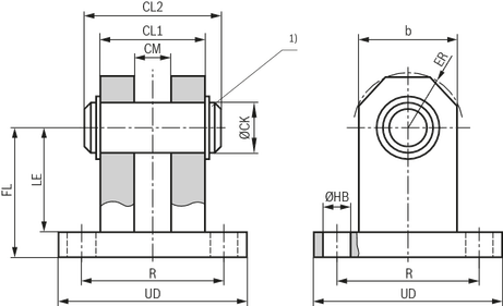 dimensions clevis bracket CLCC