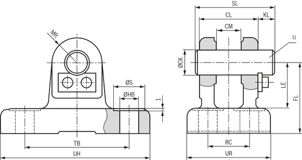 dimensions clevis bracket CLCD