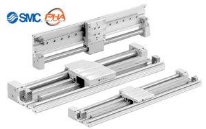 SMC - Magnetically Coupled Rodless Cylinder/Low Profile Guide CY1F