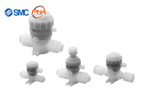 SMC - High Purity Chemical Liquid Valve/Air Operated, Non-Metallic Exterior LVQ