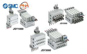 SMC - Compact 5-Port Solenoid Valve/Non-Plug-in Type JSY1000/3000/5000