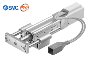 SMC - Electric Actuator / Guide Rod Type, Motor Top Mounting Type LEYG□D