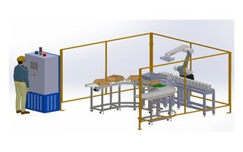 Robot Pick and Place box to box Casepacking