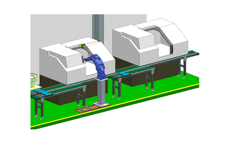 Robot Loading and Unloading for CNC Machine Robot Loading and Unloading for CNC Machine