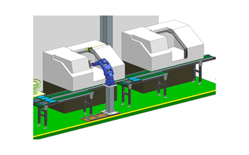 Robot Loading and Unloading for CNC Machine